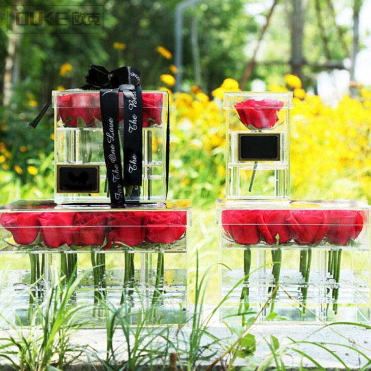 Custom acrylic flowers box