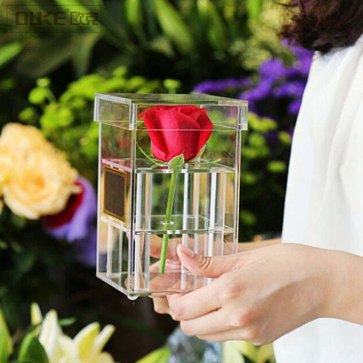 acrylic flowers box