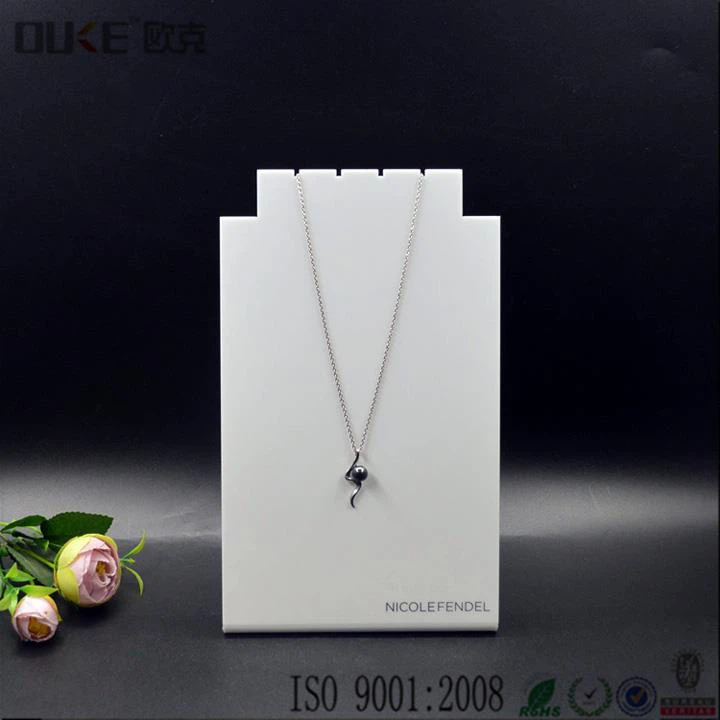 China Luxury Jewelry Holder Display Rack Acrylic Necklace Display Stand