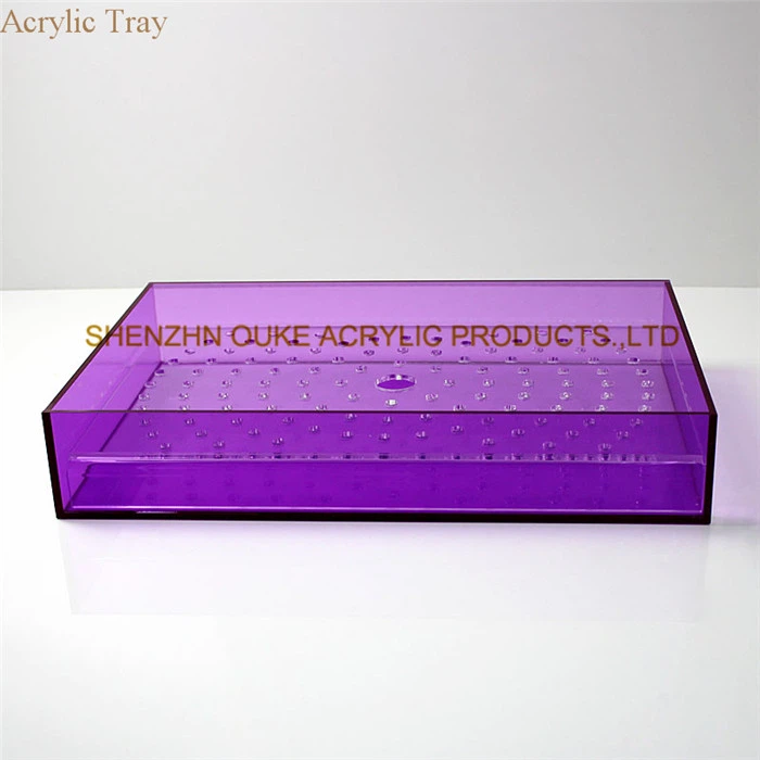 Elegant Medium Size Pink Serving Trays Stackable Acrylic Trays