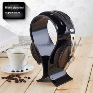 Wholesale Black And Transparent Headset Hanger Acrylic Headphone Display