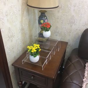 Stackable Clear Plastic Shelf Risers Acrylic Stair Display For Wholesale