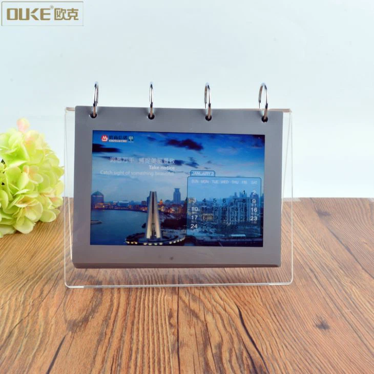 Custom V Shaped Desktop Acrylic Calendar