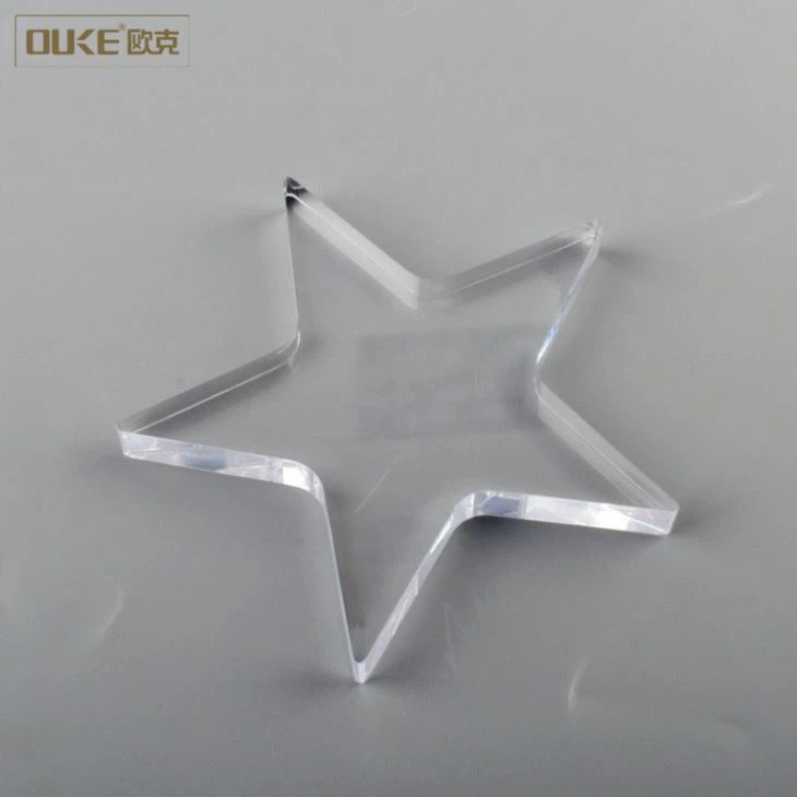 Fashion Five Star Shaped Engraved Acrylic Block