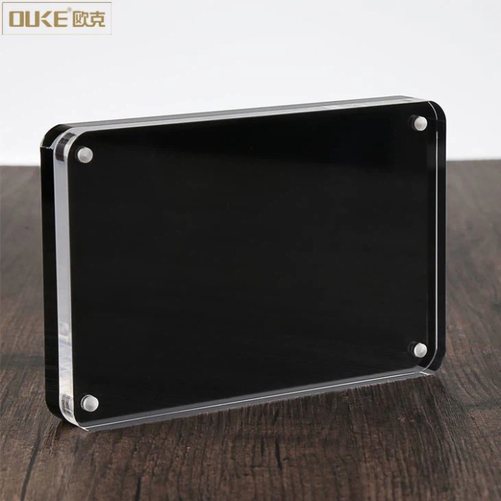 Home Decoration Clear Black Acrylic Photo Frames