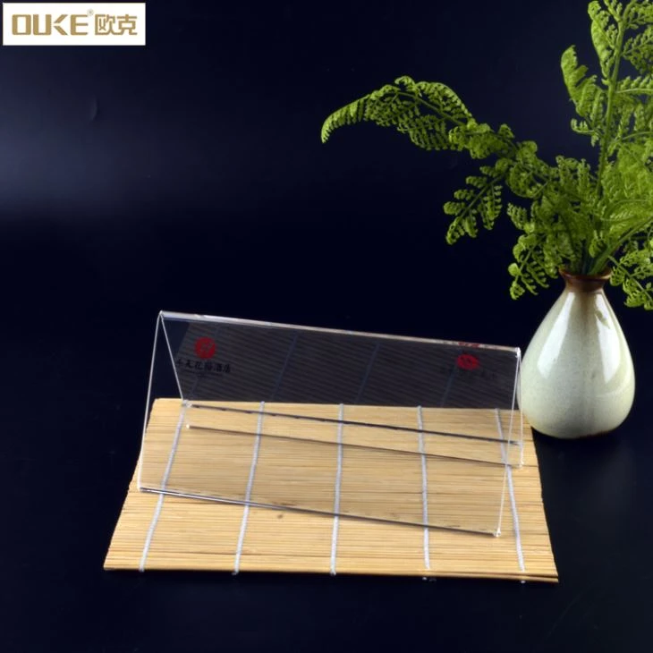 Small V Shaped Clear Acrylic Card Holder