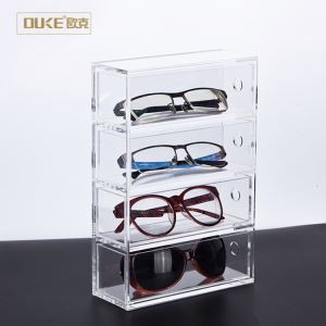 Clear Four Drawers Acrylic Glasses Box