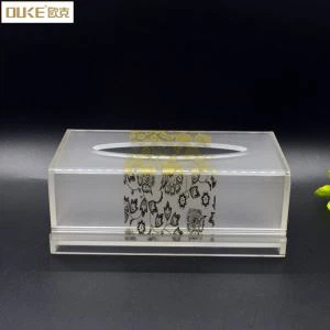 Printing Rectangle Fashionable Acrylic Tissue Box