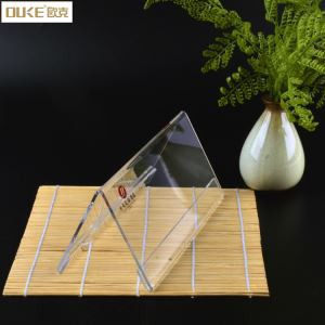 Small V Shaped Clear Acrylic Card Holder