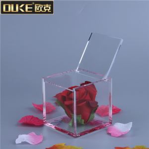 Square Acryli Rose Flower Display Box