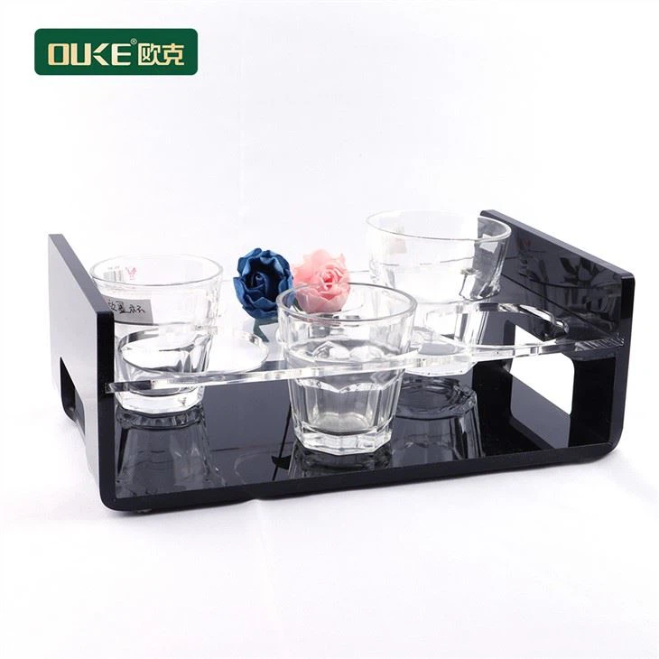 Custom Black Acrylic Cup Holder