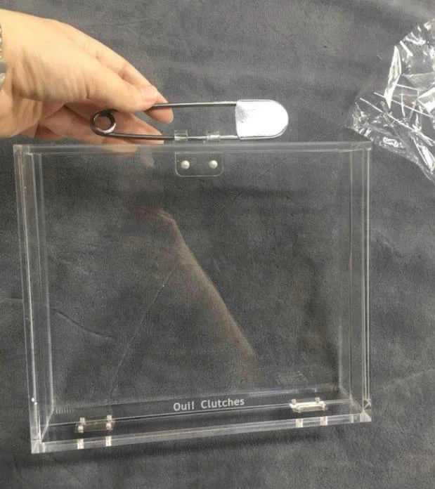 Clear Acrylic Handbag With Engrave Logo