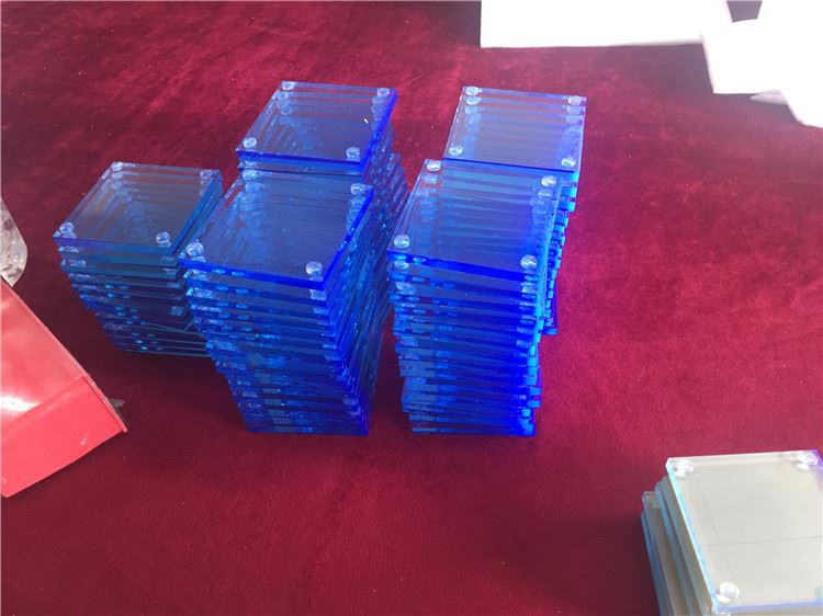 Wholesale Clear Blue Acrylic Coaster