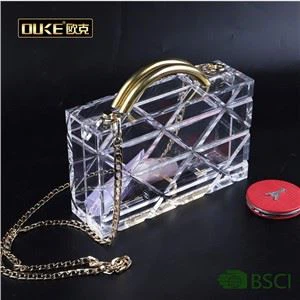 Hot Sell Acrylic Handle Bag With Chain