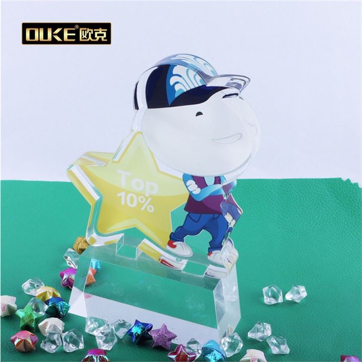 Custom clear top polish acrylic trophies and acrylic awards